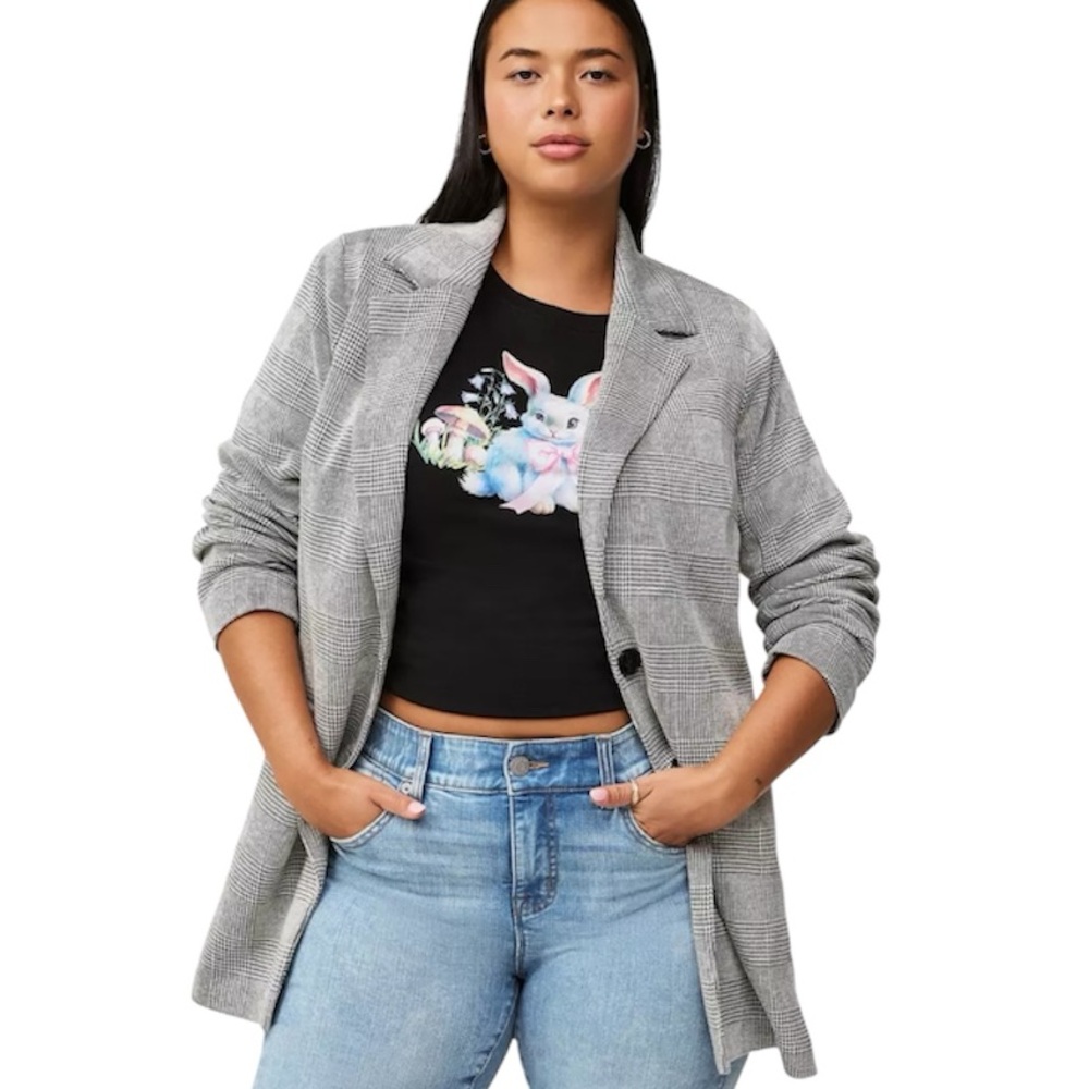 Torrid Studio Double Knit Boyfriend Blazer